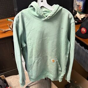 Men's Carhartt Mint Green Hoodie (see wear)